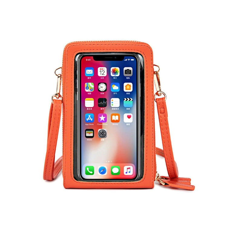 SJ617 Multifunctional Touch Screen Phone Bag Single-shoulder Bag(Orange)