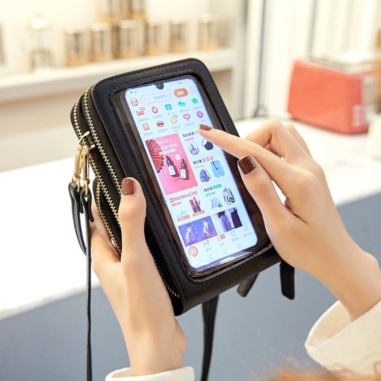 SJ617 Multifunctional Touch Screen Phone Bag Single-shoulder Bag(Light Blue)
