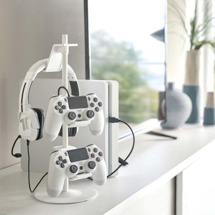 Gamepad Storage Rack Desktop Headphone Storage Rack, Color: 4 Floors Black