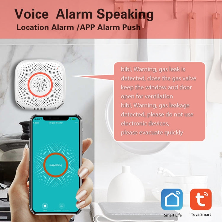 TY-GSA-87 Smart Home WIFI Gas Detector, Specification: UK Plug