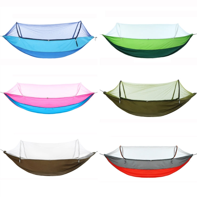 Outdoor Camping Anti-Mosquito Quick-Opening Hammock, Spec: Single (Pink+Sky Blue)