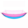 Outdoor Camping Anti-Mosquito Quick-Opening Hammock, Spec: Double (Pink+Sky Blue)