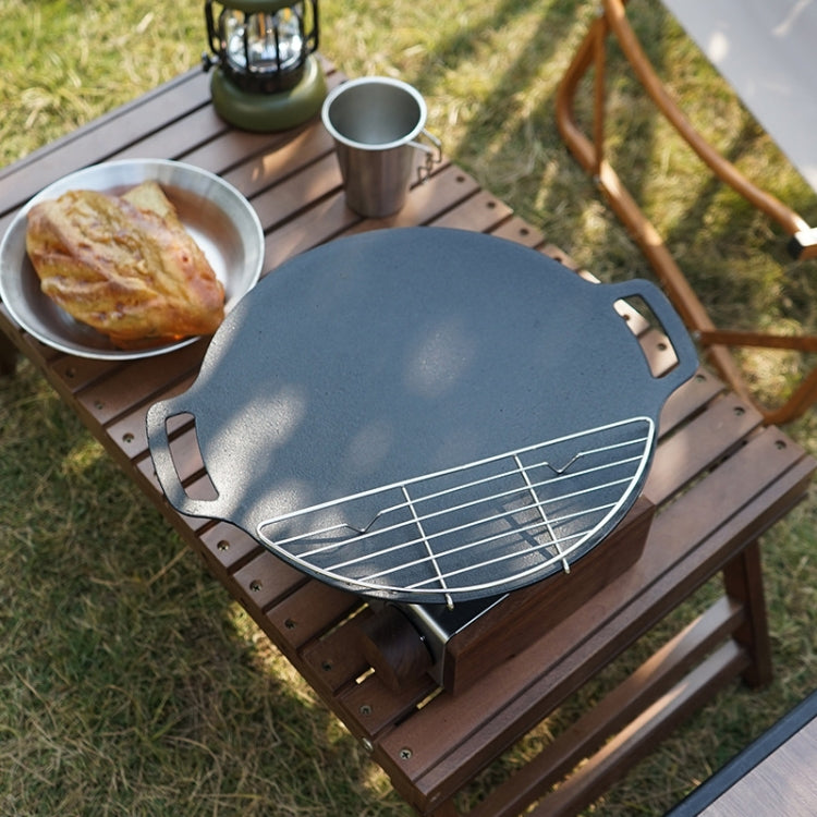 304 Stainless Steel Camping BBQ Frying Pan Steaming Rack, Size: 26x8.5cm