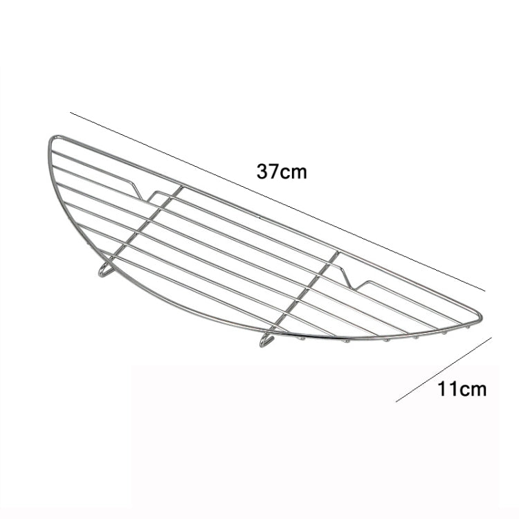 304 Stainless Steel Camping BBQ Frying Pan Steaming Rack, Size: 37x11cm