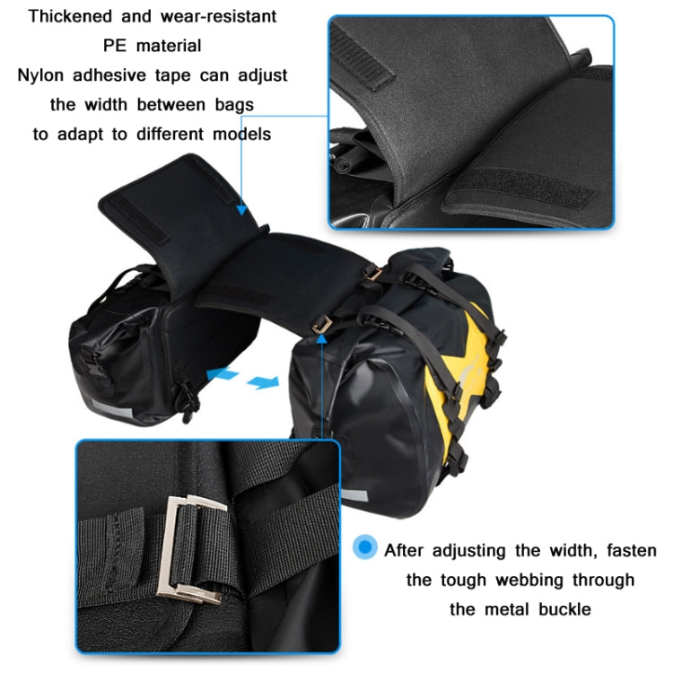 AFISHTOUR FM2021 Large Capacity Waterproof Motorcycle Rear Seat Bag, Color: Grey
