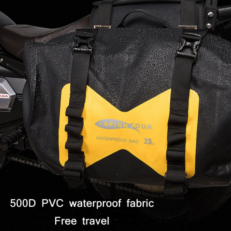 AFISHTOUR FM2021 Large Capacity Waterproof Motorcycle Rear Seat Bag, Color: Grey
