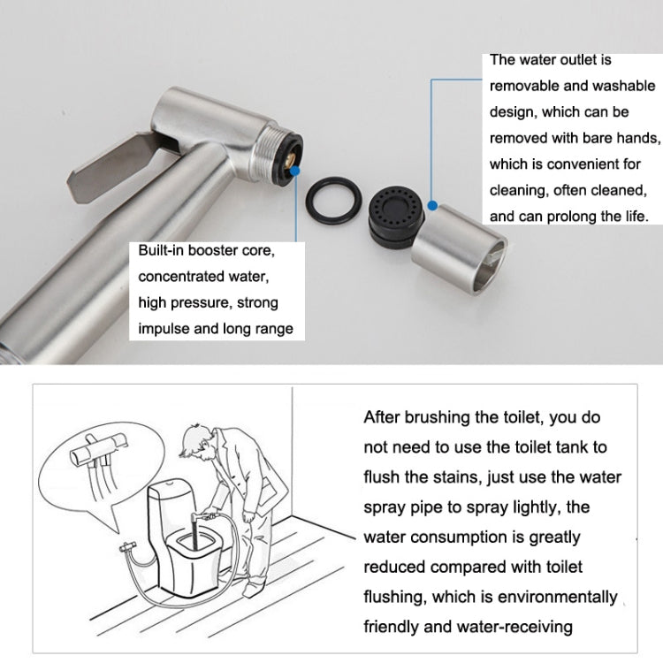 304 Stainless Steel Washer Nozzle Female Washer Set, Style: Female Washer + Hose