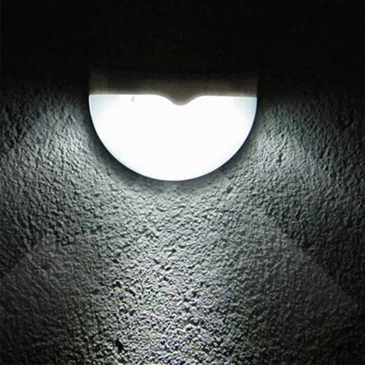 N760B 6 LEDs Outdoor Rain-Proof Solar Semicircular Sensing Wall Light(White Light)