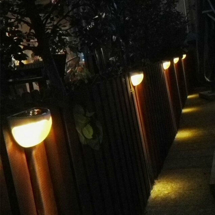 N760B 6 LEDs Outdoor Rain-Proof Solar Semicircular Sensing Wall Light(Warm Light)