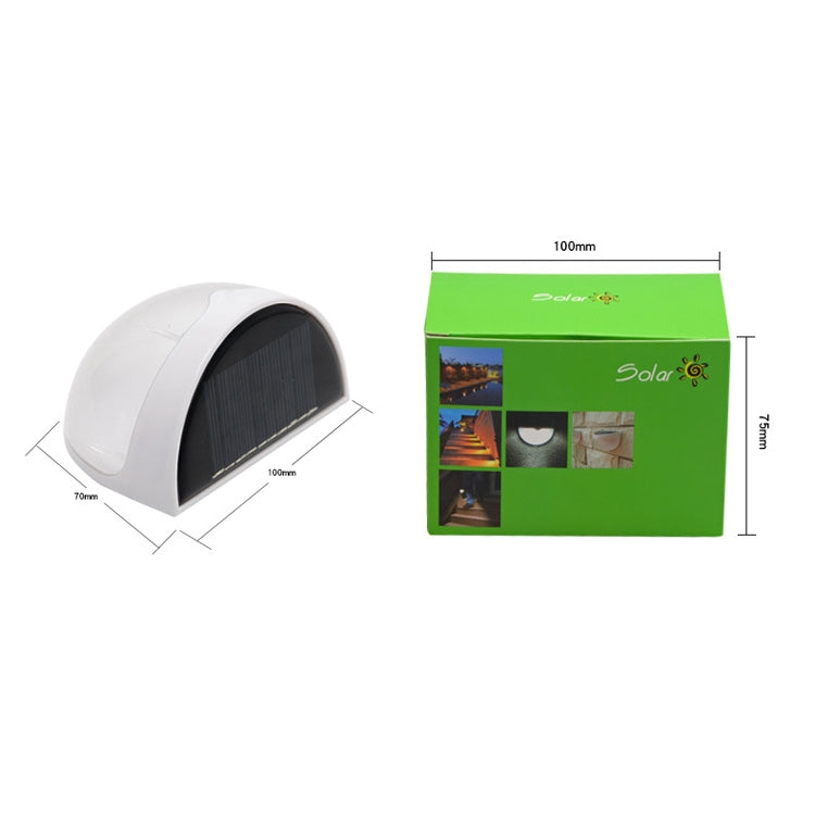 N760B 6 LEDs Outdoor Rain-Proof Solar Semicircular Sensing Wall Light(White Light)