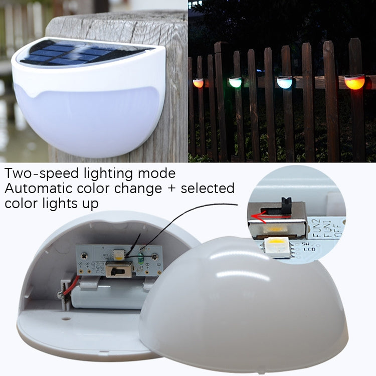 N760B 6 LEDs Outdoor Rain-Proof Solar Semicircular Sensing Wall Light(Warm Light)