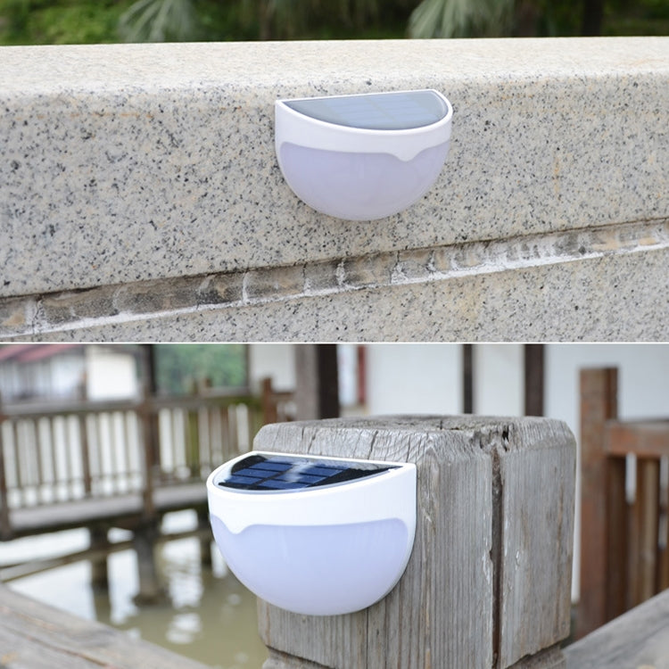 N760B 6 LEDs Outdoor Rain-Proof Solar Semicircular Sensing Wall Light(Warm Light)