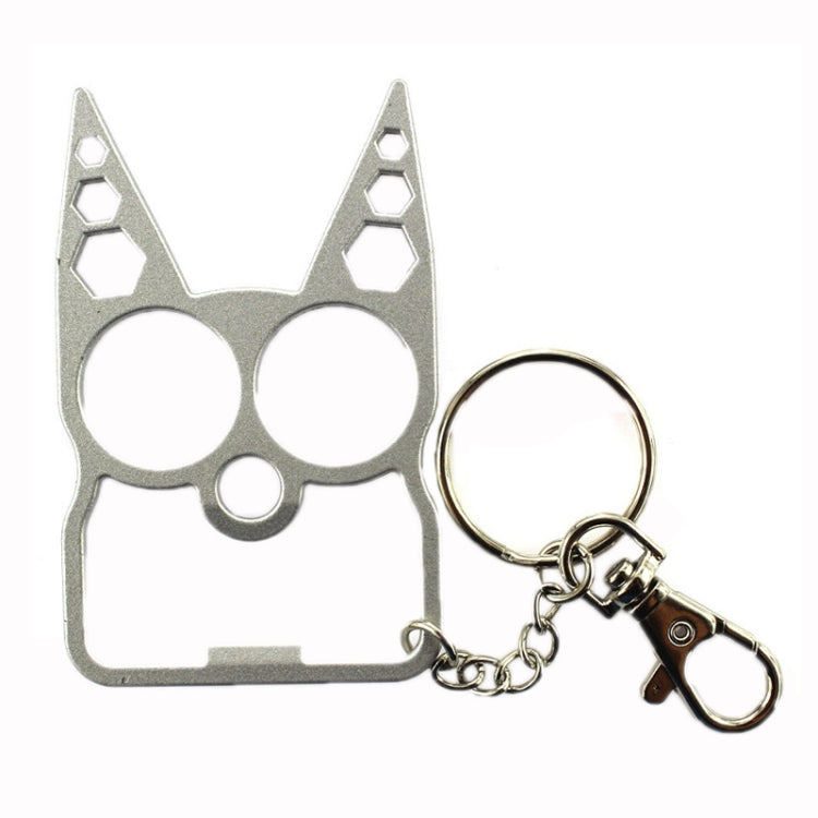 2 PCS 6 In 1 Multifunctional Keychain Zinc Alloy Bottle Opener(Silver)