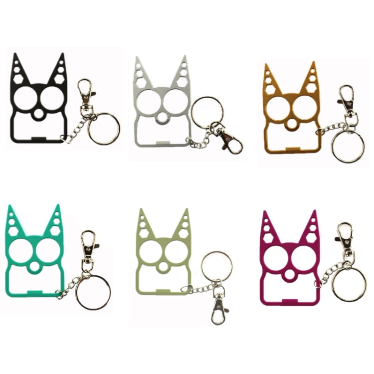 2 PCS 6 In 1 Multifunctional Keychain Zinc Alloy Bottle Opener(Silver)