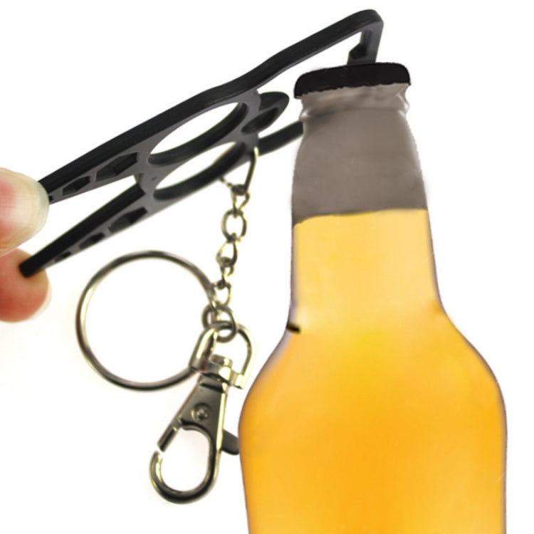 2 PCS 6 In 1 Multifunctional Keychain Zinc Alloy Bottle Opener(Silver)