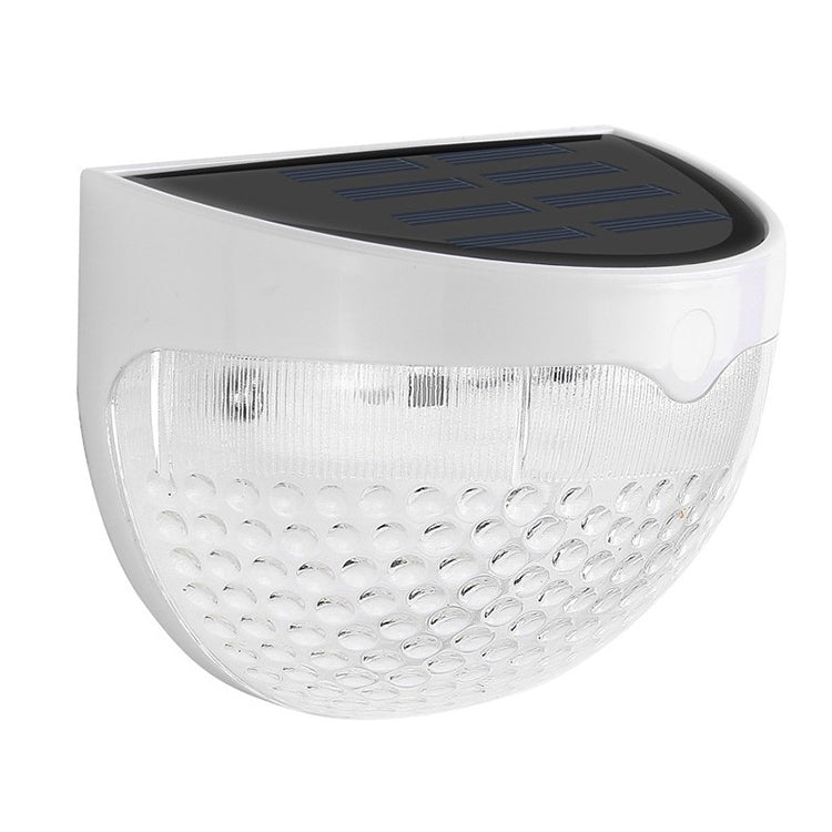 N760B 6 LEDs Outdoor Solar Water Drop Two-color Fence Light(White Shell)