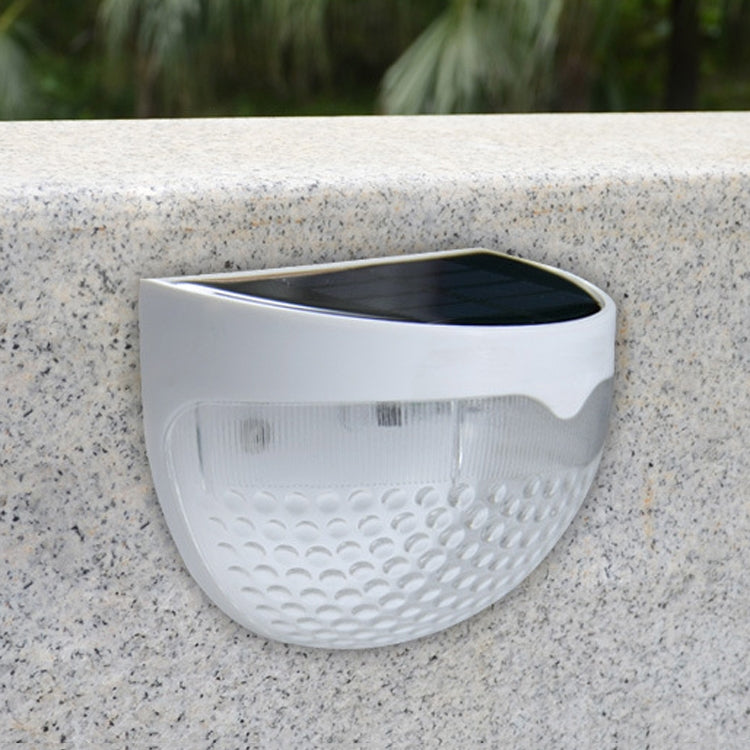 N760B 6 LEDs Outdoor Solar Water Drop Two-color Fence Light(White Shell)
