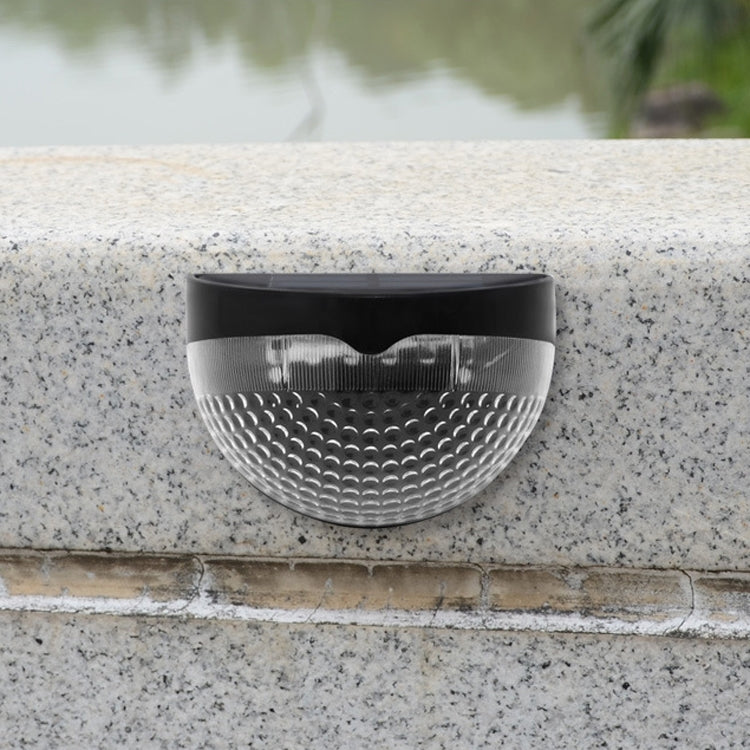 N760B 6 LEDs Outdoor Solar Water Drop Two-color Fence Light(Black Shell)