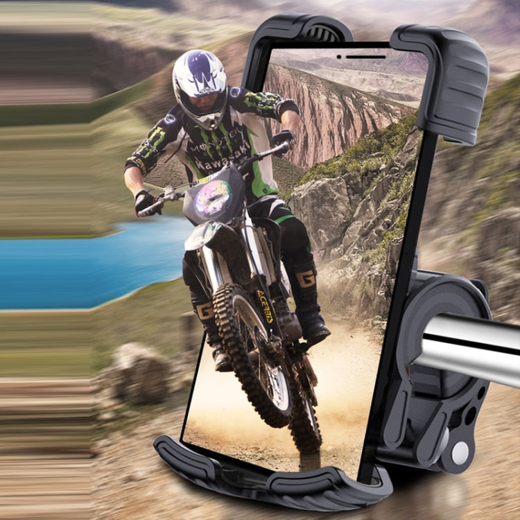 YYS-443-1 Bicycle Push Type Mobile Phone Navigation Bracket(Black)