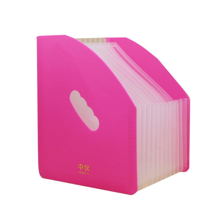 Standing Organ Clip Student Test Paper Storage Clip(Red Surface (White Inner Page))