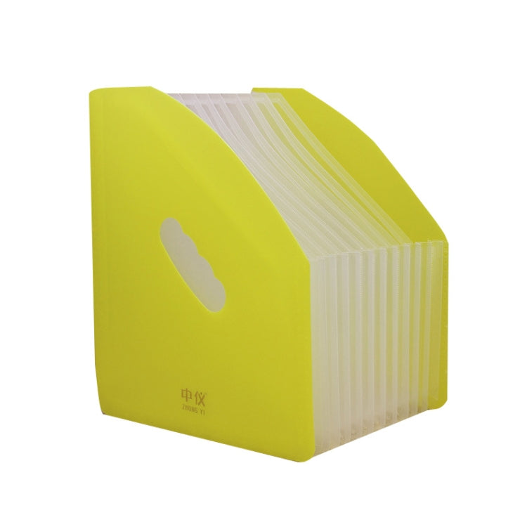 Standing Organ Clip Student Test Paper Storage Clip(Yellow Surface (White Inner Page))