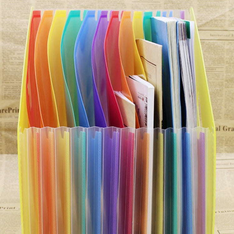 Standing Organ Clip Student Test Paper Storage Clip(Yellow Surface (White Inner Page))