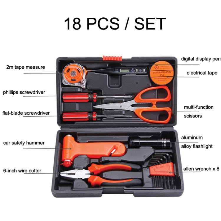 18 PCS / Set JT-18 Car Life Hammer Hand Tools Set