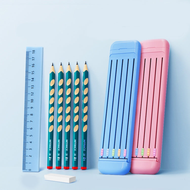 4 in 1 Pencil Eraser Ruler Stationery Box(Athens Blue)