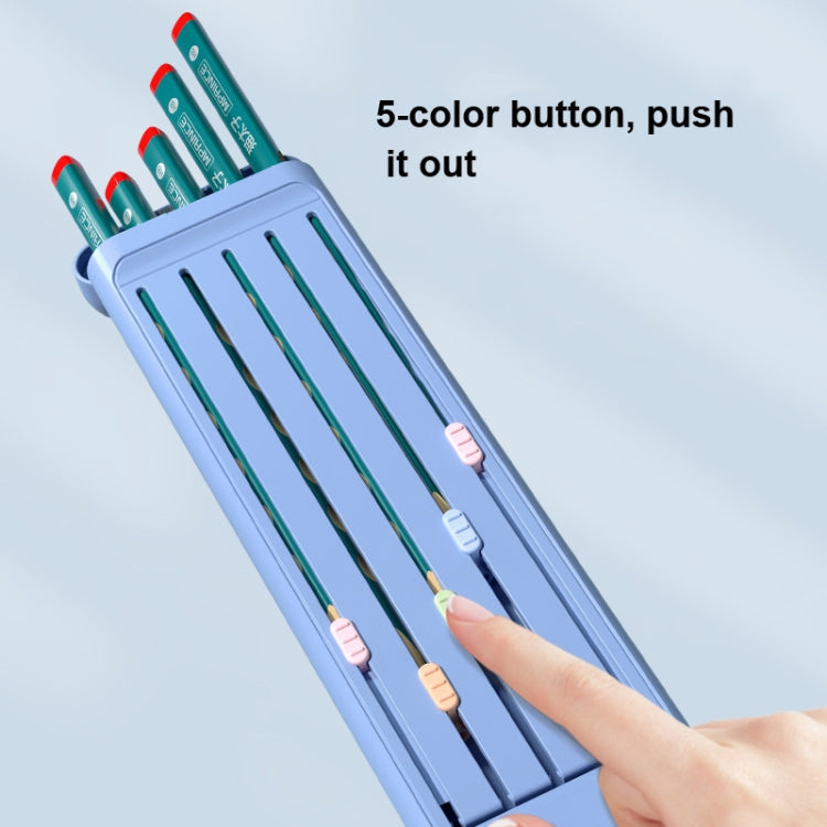 4 in 1 Pencil Eraser Ruler Stationery Box(Athens Blue)