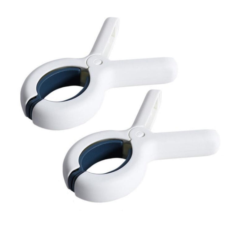 2 PCS Large Blue Household Plastic Windproof Sheet Fixed Clothespin Hanger Clip