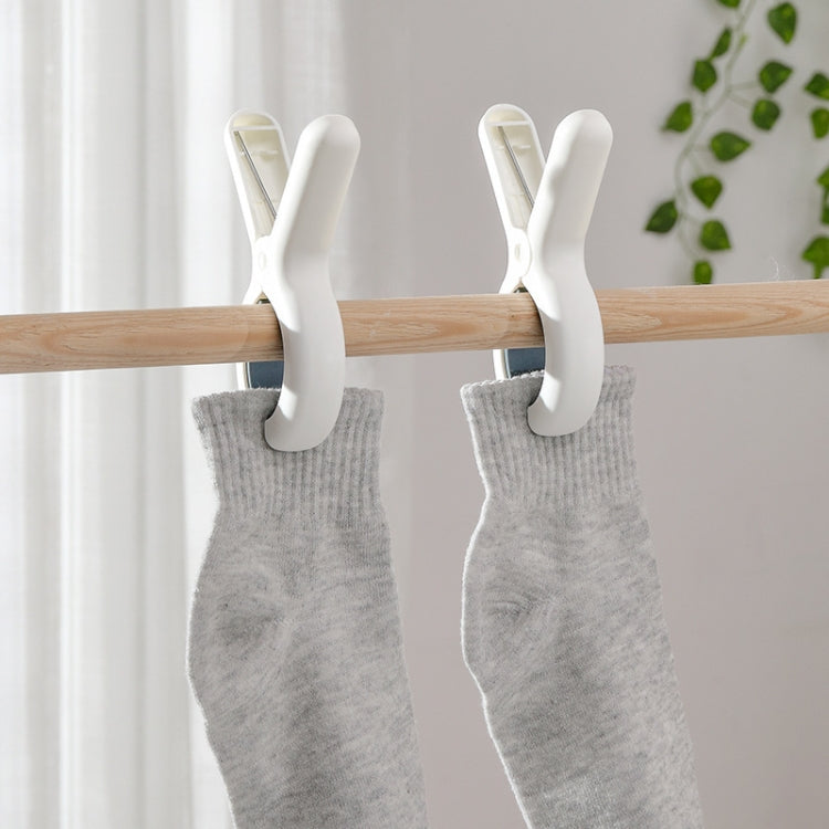 2 PCS Large Blue Household Plastic Windproof Sheet Fixed Clothespin Hanger Clip