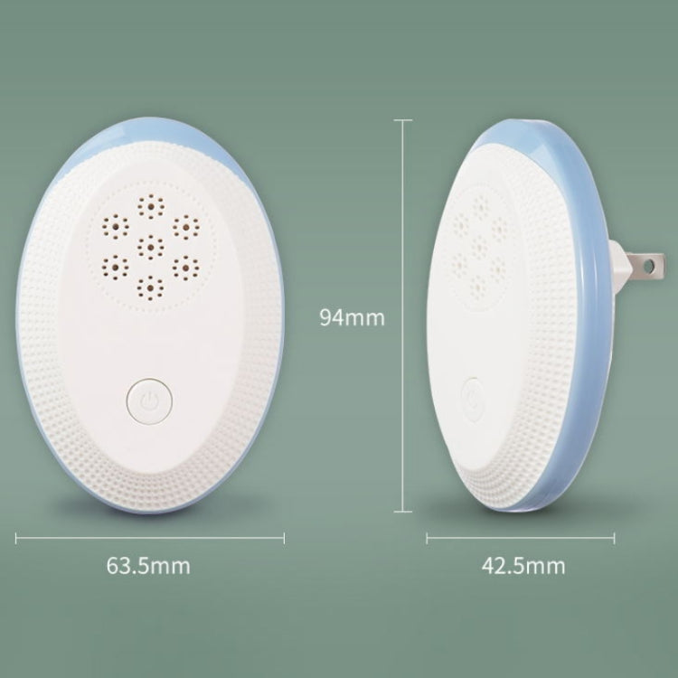 Ultrasonic Mosquito Rat Repellent Night Light, Specification: US Plug(Pearl White)