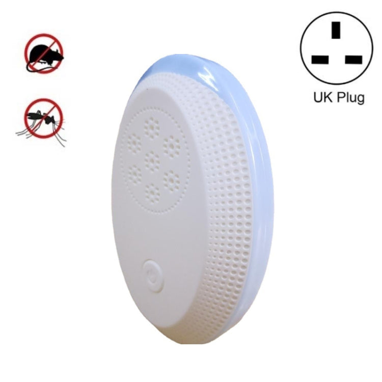 Ultrasonic Mosquito Rat Repellent Night Light, Specification: UK Plug(Gemstone Blue)