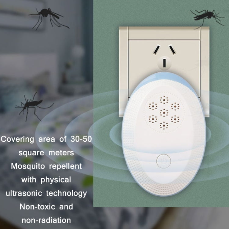 Ultrasonic Mosquito Rat Repellent Night Light, Specification: UK Plug(Pearl White)