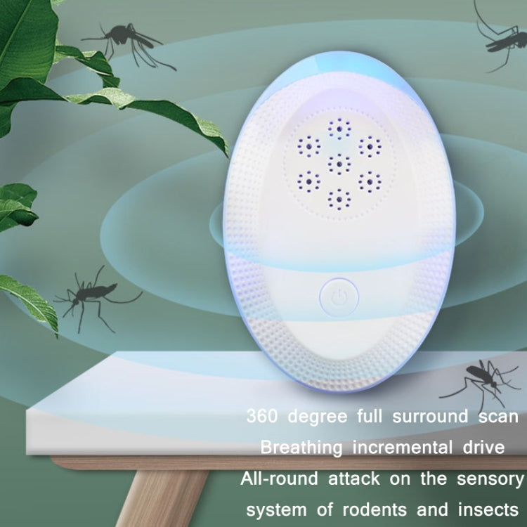 Ultrasonic Mosquito Rat Repellent Night Light, Specification: UK Plug(Gemstone Blue)