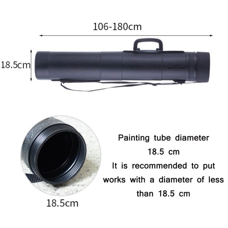 Leather Texture Thickened Calligraphy And Painting Storage Box(Black)