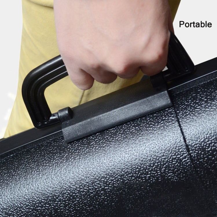 Leather Texture Thickened Calligraphy And Painting Storage Box(Black)