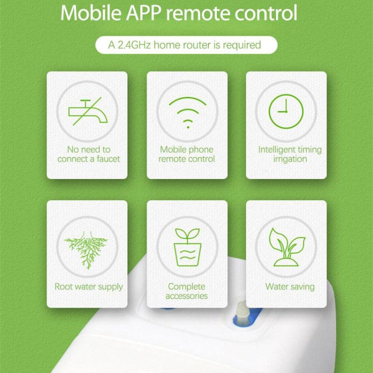 WD-01ADE WIFI Gardening Drip Irrigation Controller, Specification: Double Pump 20 Pots(UK Plug)
