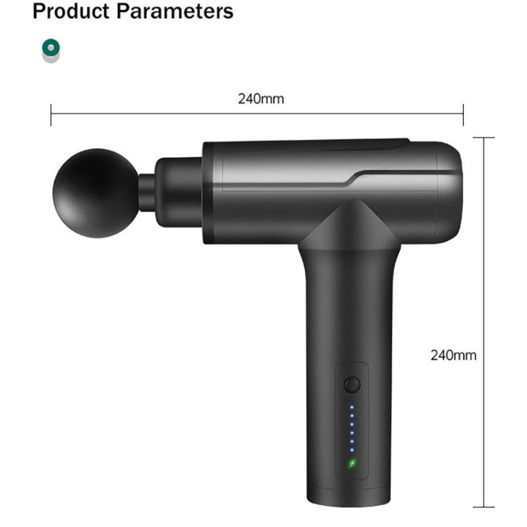 BG-128 6-speed Mini Convenient Massage Gun With 6 Massage Heads,CN Plug(Green)