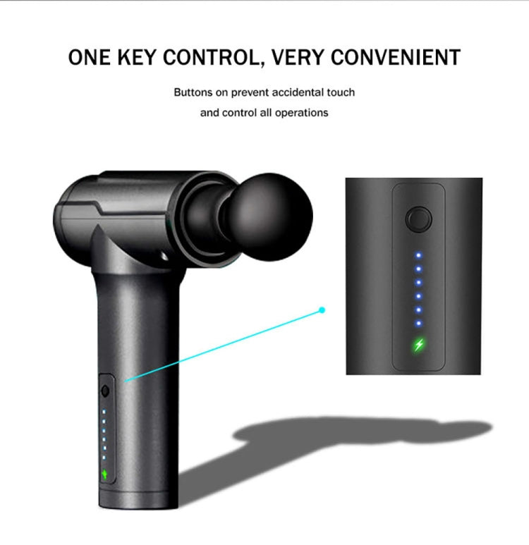 BG-128 6-speed Mini Convenient Massage Gun With 6 Massage Heads,CN Plug(Green)