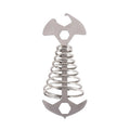 5 PCS Multifunctional Outdoor Camping Fishbone Nail Spring Hook Wind Rope Buckle(Stainless Steel)