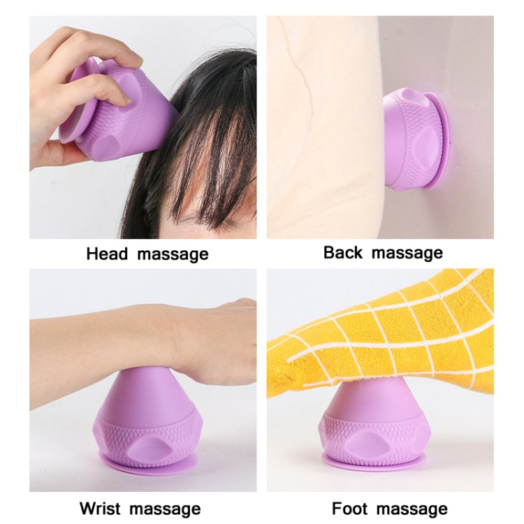 Suction Cup Type Silicone Muscle Membrane Muscle Massage Ball(Purple)