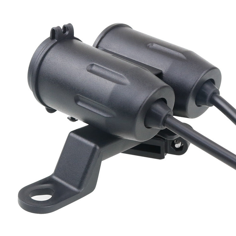 Motorcycle Modified With Bracket Dual USB 3.1A Charging With Temperature Voltage Bracket(Red Light)