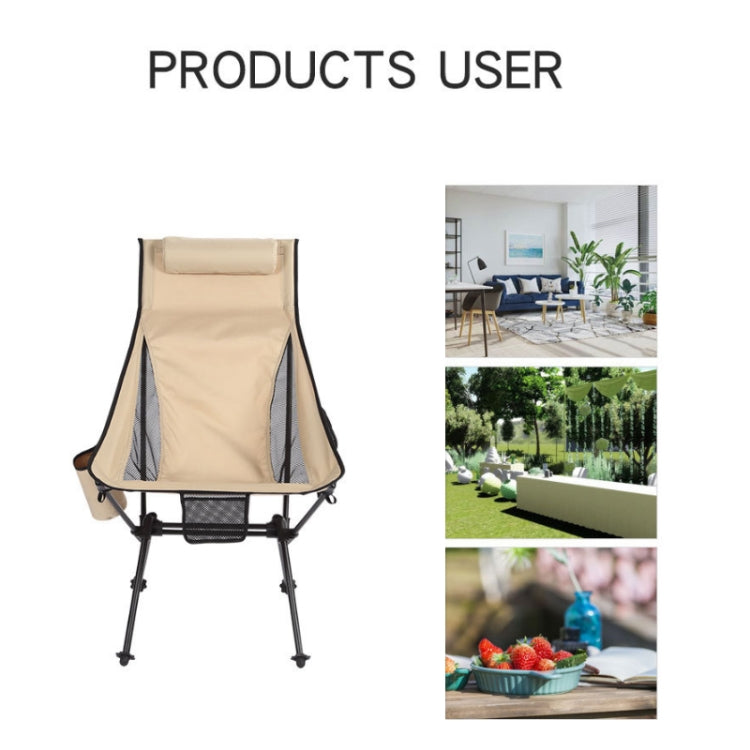 Outdoor Camping Aluminum Alloy Portable Folding Beach Chair, Colour: Without Pocket (Blue Gray)