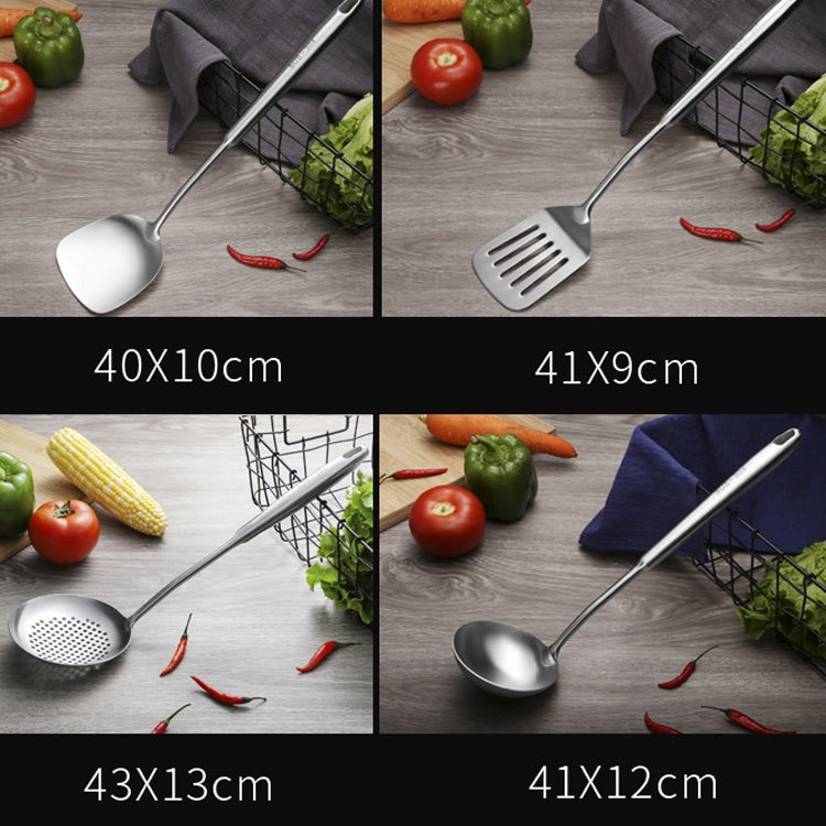 304 Stainless Steel Kitchen Equipment Thickened Hollow Handle Cooking Tool, Style: Spatula