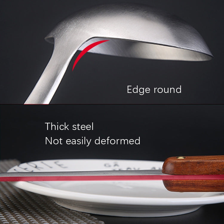 304 Stainless Steel Wooden Handle Kitchenware Home Kitchen Equipment, Style: Fried Spatula
