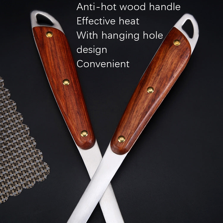 304 Stainless Steel Wooden Handle Kitchenware Home Kitchen Equipment, Style: Fried Spatula