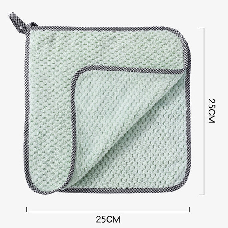 4pcs Hand Towel Hangable Dishcloth Kitchen Rag Non-Stick Oil Absorbent Towel(Color Random Delivery)