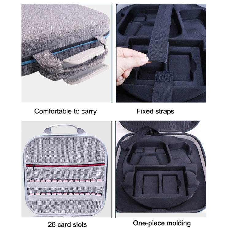 GH1865 EVA Hard Shell Fitness Ring Game Console Storage Bag For Nintendo Switch(Gray)