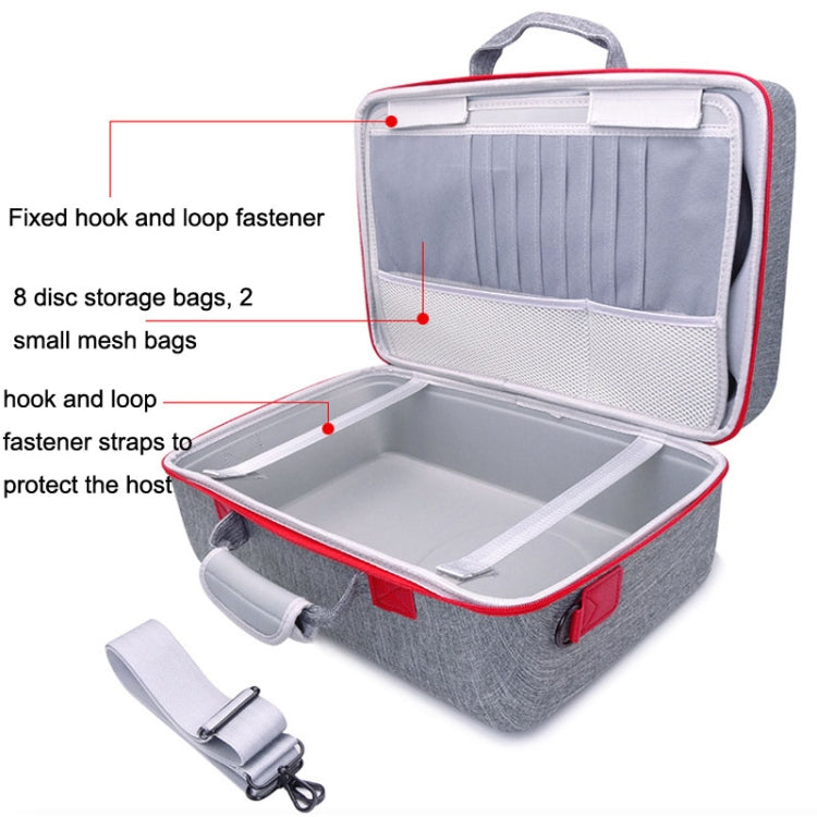 GH1881 Portable Game Console Storage Bag For PS5(Gray)